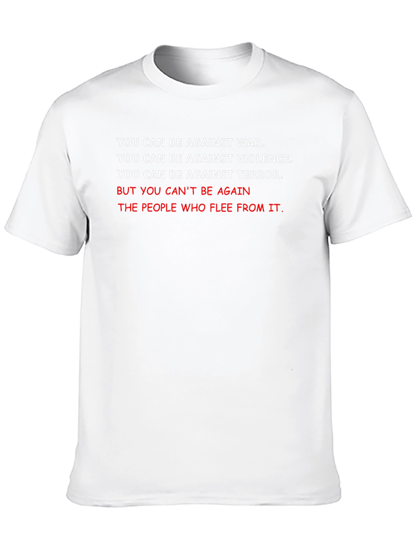 Against War T-Shirt - Black Cotton Tee