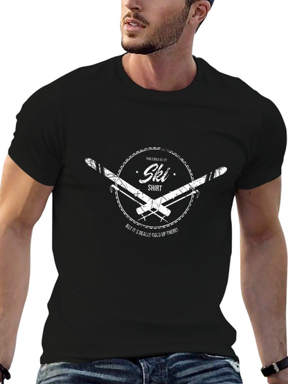 Cool Ski Shirt - Black Cotton Tee