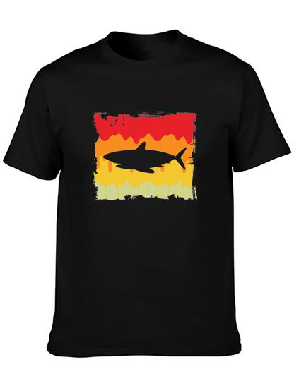 Retro Shark Graphic T-Shirt - Stylish Cotton Tee