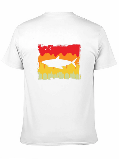 Retro Shark Graphic T-Shirt - Stylish Cotton Tee