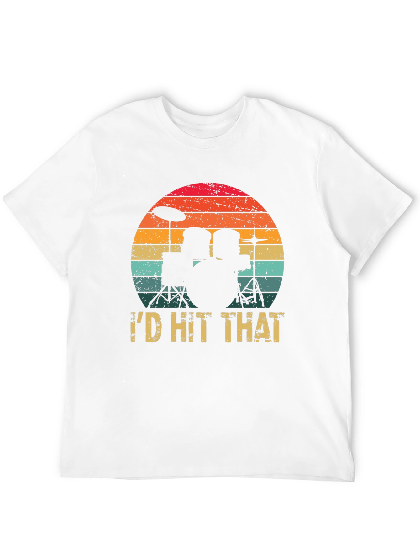 Id Hit That Drum Set Graphic Tee Shirt