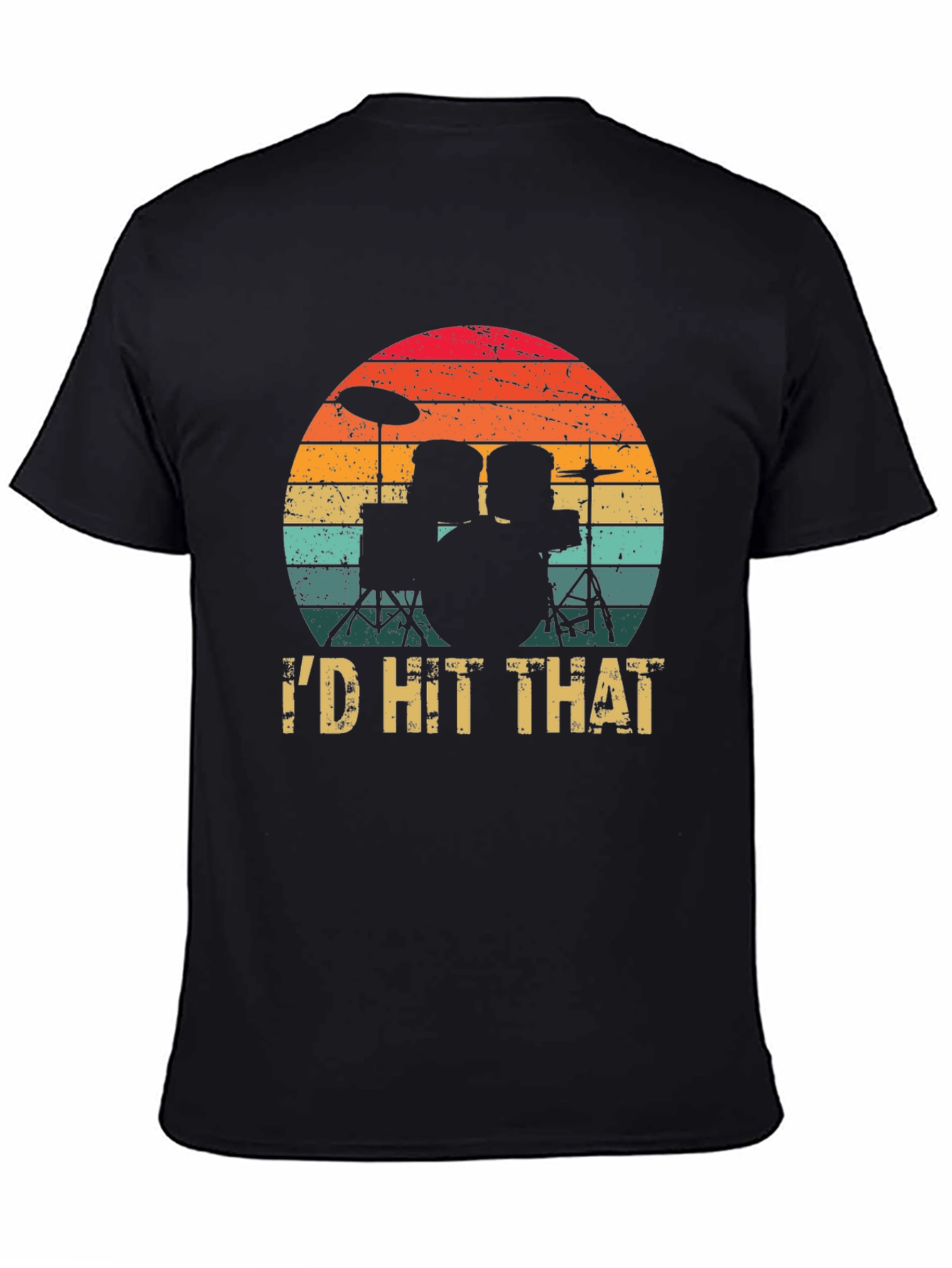 Id Hit That Drum Set Graphic Tee Shirt