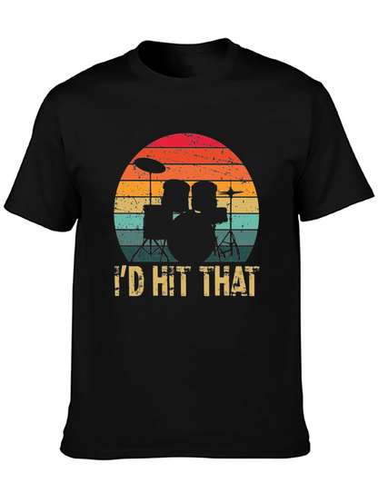 Id Hit That Drum Set Graphic Tee Shirt