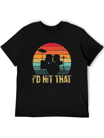 Id Hit That Drum Set Graphic Tee Shirt