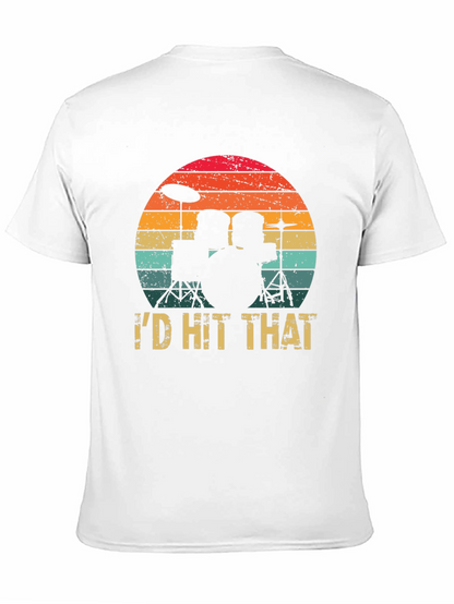 Id Hit That Drum Set Graphic Tee Shirt