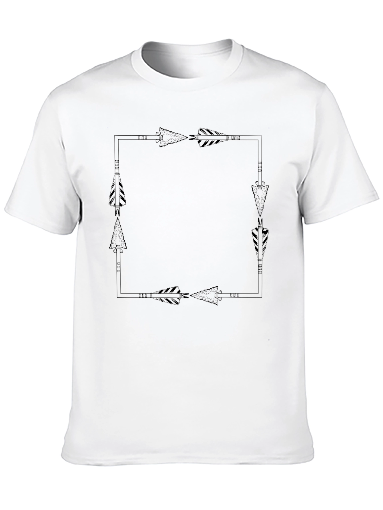 Arrow Square Graphic Tee - Black Casual Shirt