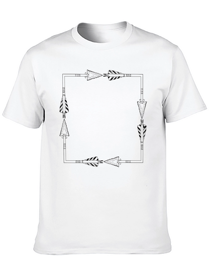 Arrow Square Graphic Tee - Black Casual Shirt
