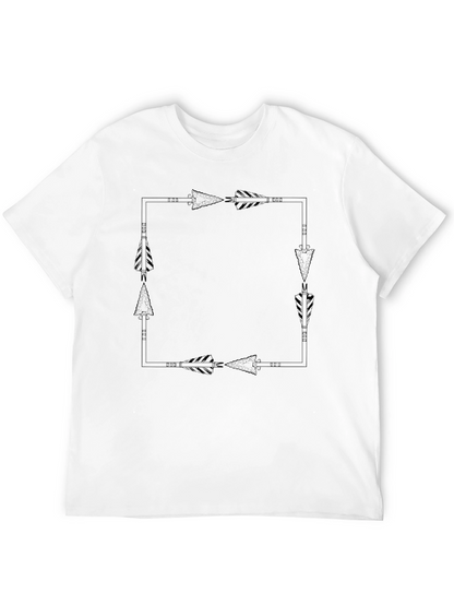 Arrow Square Graphic Tee - Black Casual Shirt