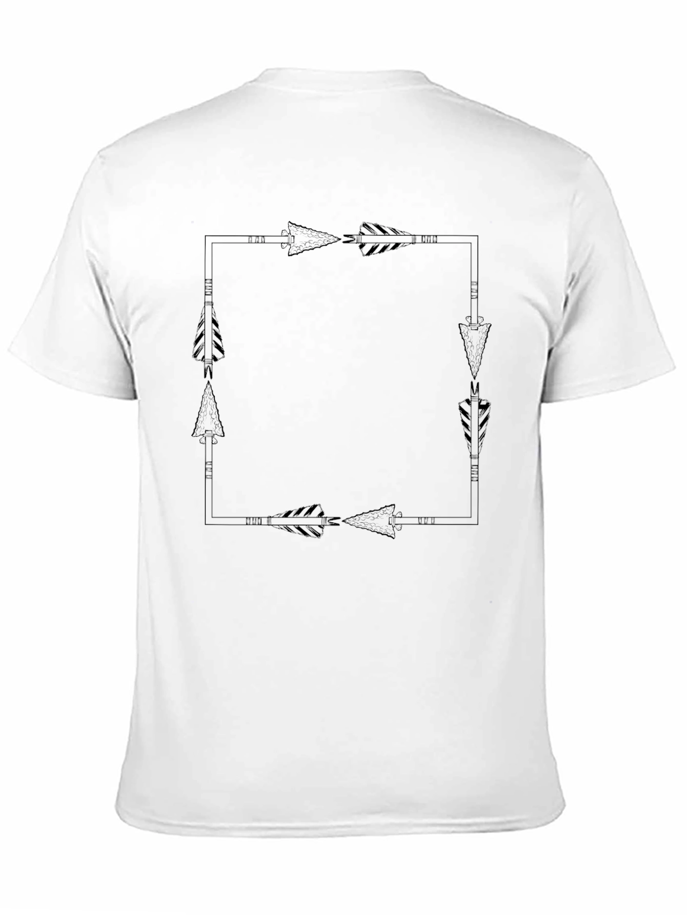 Arrow Square Graphic Tee - Black Casual Shirt