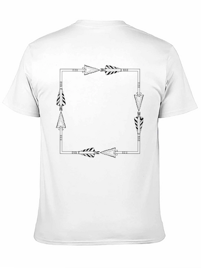 Arrow Square Graphic Tee - Black Casual Shirt