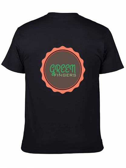 Green Fingers Graphic Print Black T-Shirt