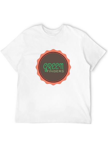 Green Fingers Graphic Print Black T-Shirt
