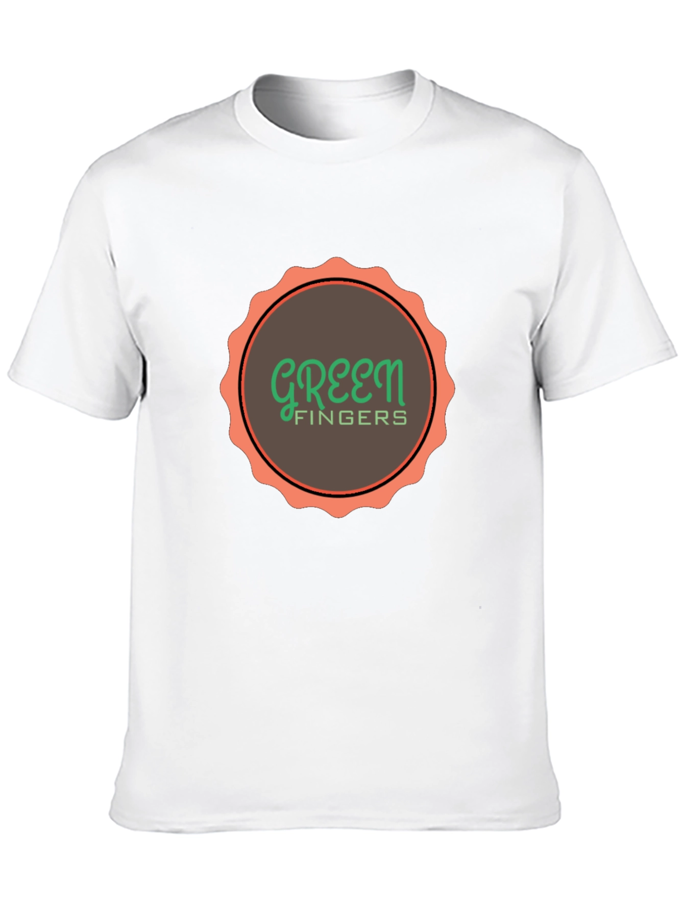 Green Fingers Graphic Print Black T-Shirt