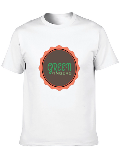 Green Fingers Graphic Print Black T-Shirt