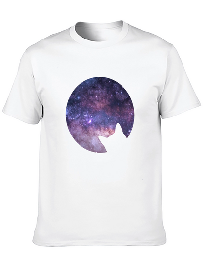 Cosmic Cat Silhouette T-Shirt