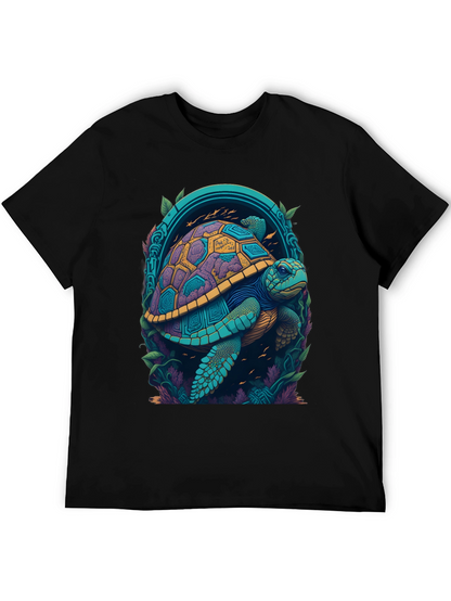 Turtle Graphic Tee - Vivid Sea Life Design
