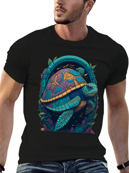 Turtle Graphic Tee - Vivid Sea Life Design