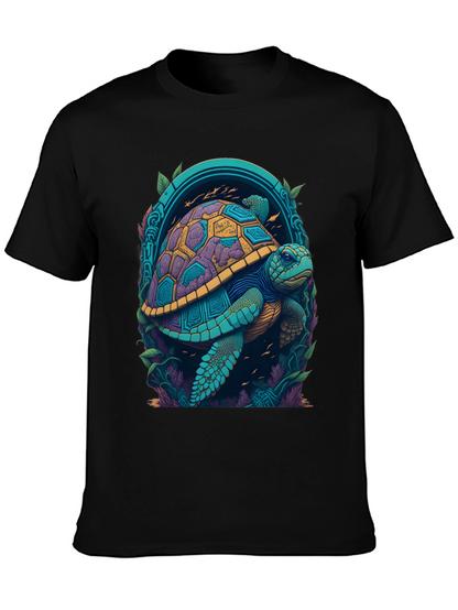Turtle Graphic Tee - Vivid Sea Life Design