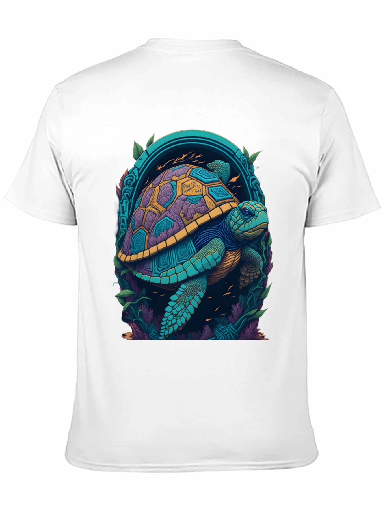 Turtle Graphic Tee - Vivid Sea Life Design
