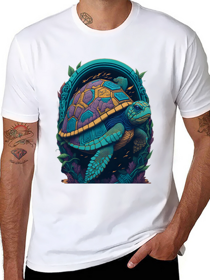 Turtle Graphic Tee - Vivid Sea Life Design