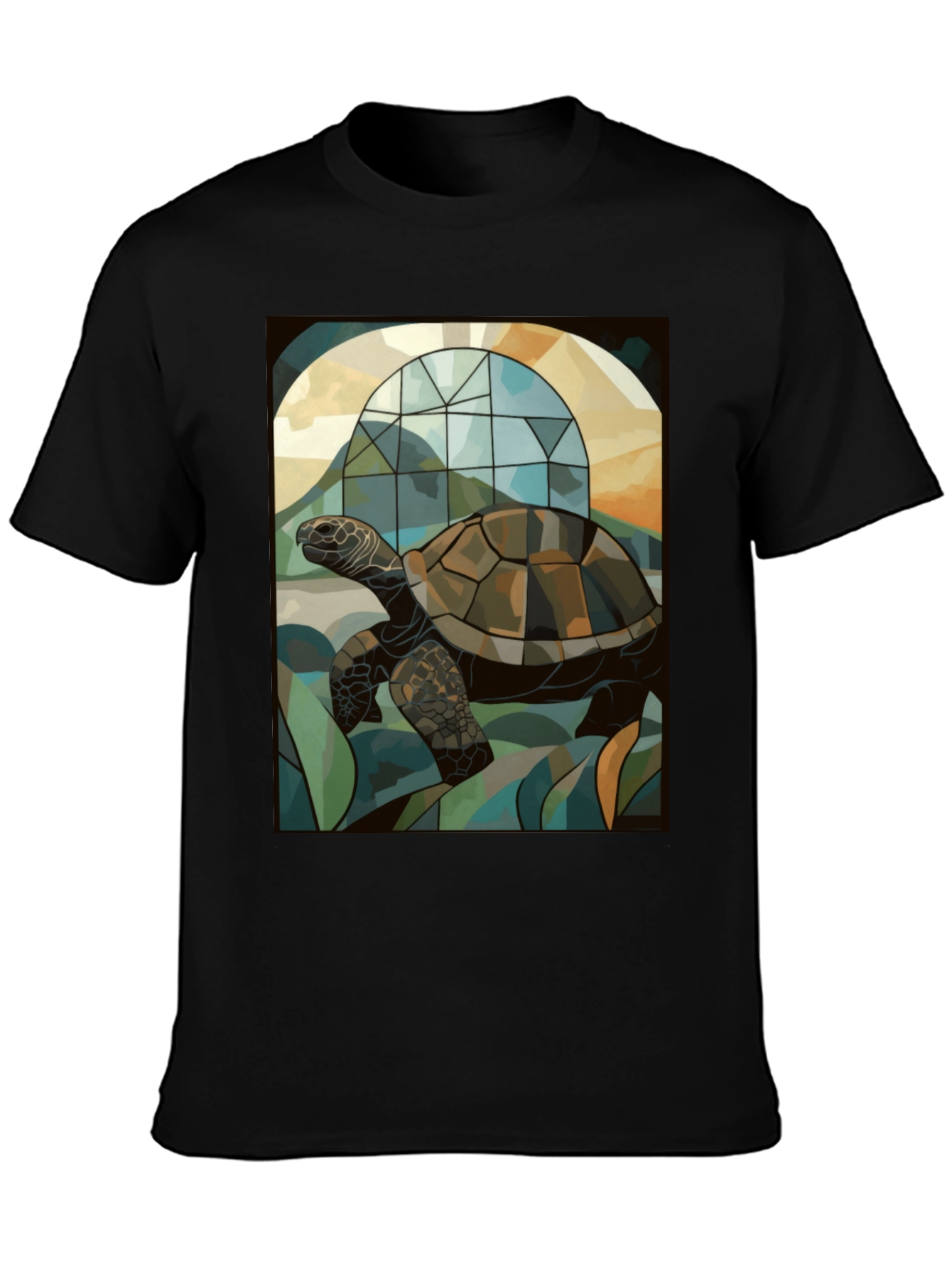 Turtle Stained Glass Graphic T-Shirt