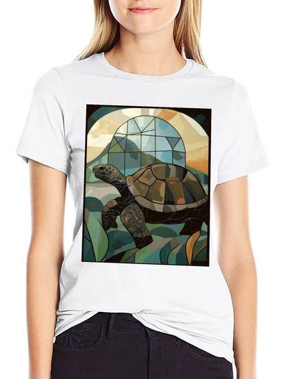 Turtle Stained Glass Graphic T-Shirt