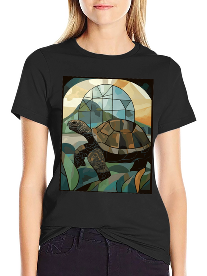 Turtle Stained Glass Graphic T-Shirt