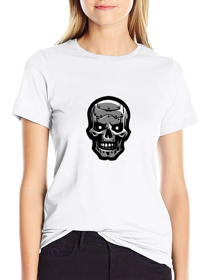 Terminator Skull Graphic Black T-Shirt