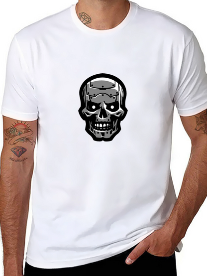 Terminator Skull Graphic Black T-Shirt