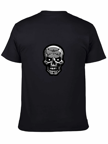 Terminator Skull Graphic Black T-Shirt