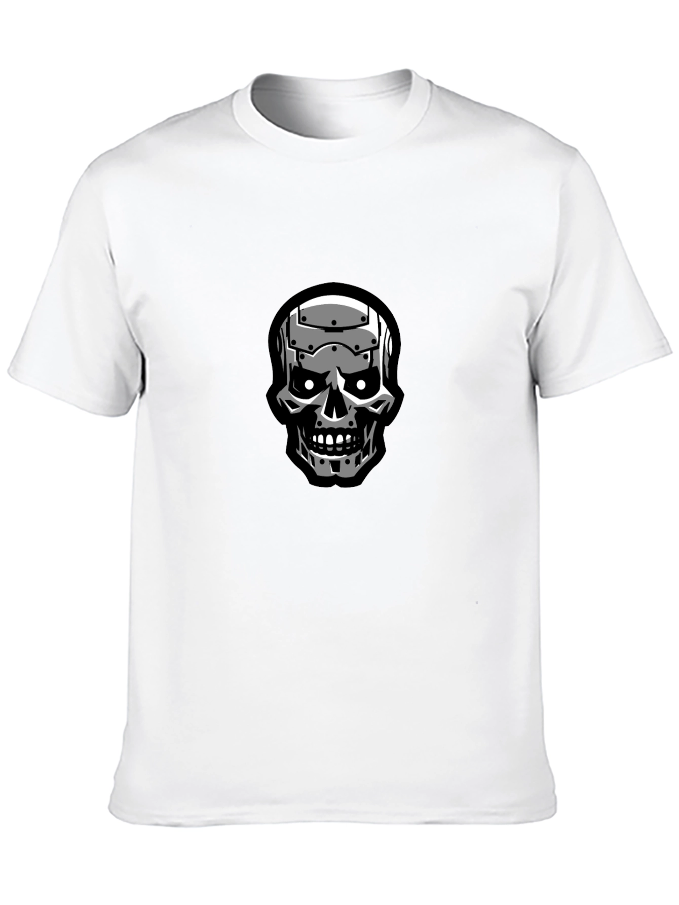 Terminator Skull Graphic Black T-Shirt