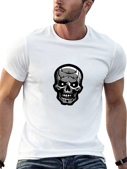 Terminator Skull Graphic Black T-Shirt