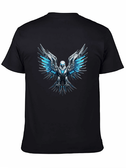 Cyber Eagle T-Shirt - Futuristic Bird of Prey Design