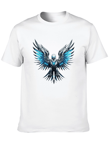 Cyber Eagle T-Shirt - Futuristic Bird of Prey Design