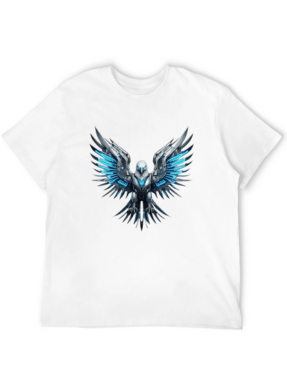 Cyber Eagle T-Shirt - Futuristic Bird of Prey Design