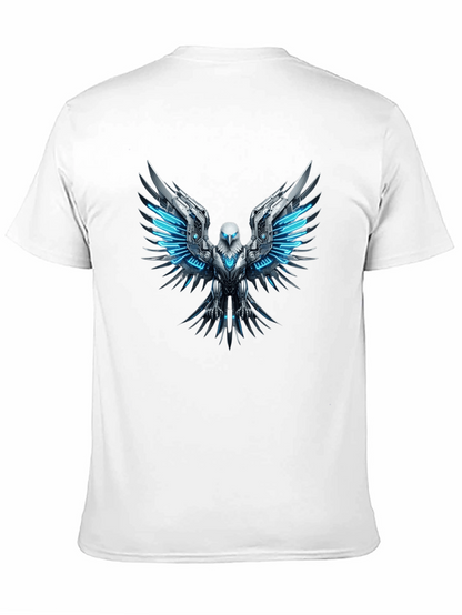 Cyber Eagle T-Shirt - Futuristic Bird of Prey Design