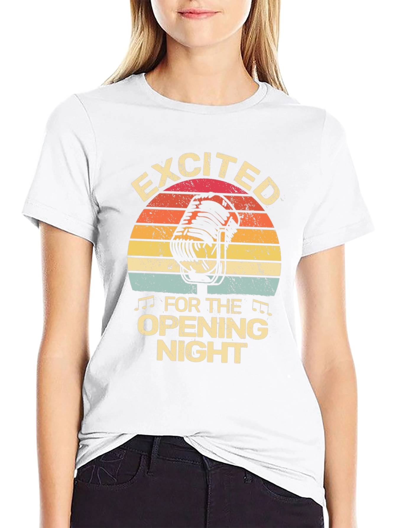 Excited For Opening Night Black T-Shirt