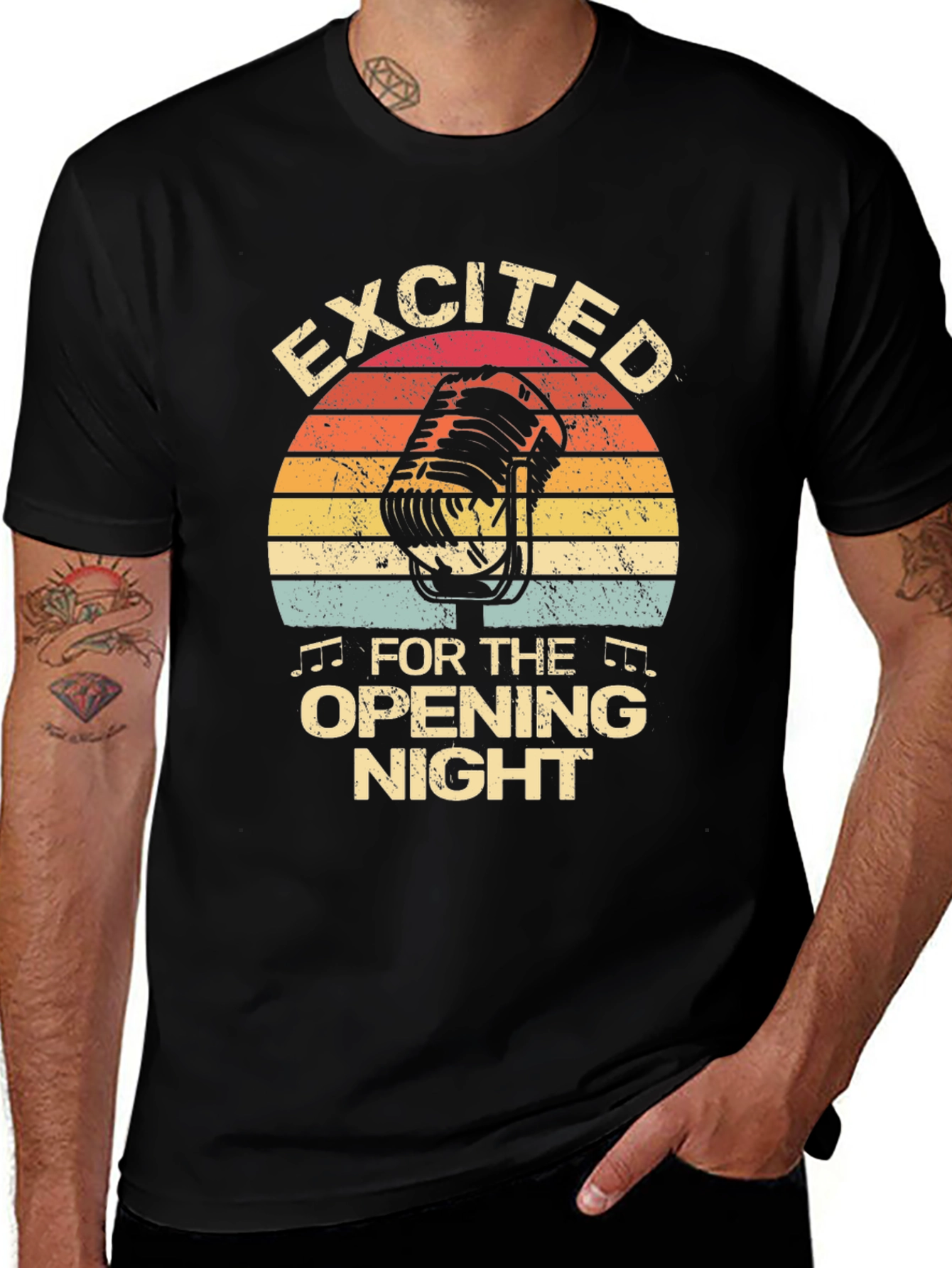 Excited For Opening Night Black T-Shirt
