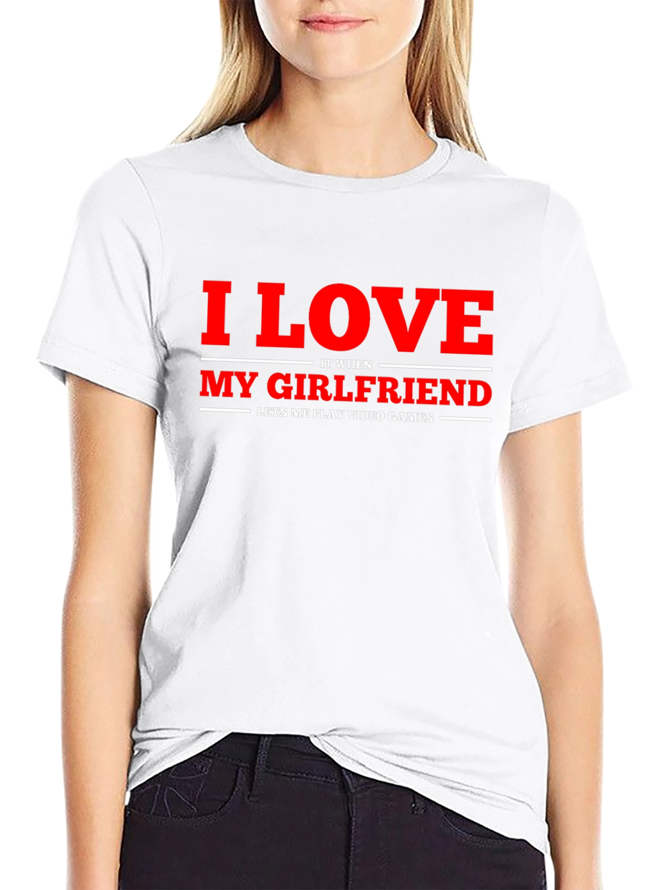 I Love My Girlfriend Gamer T-Shirt