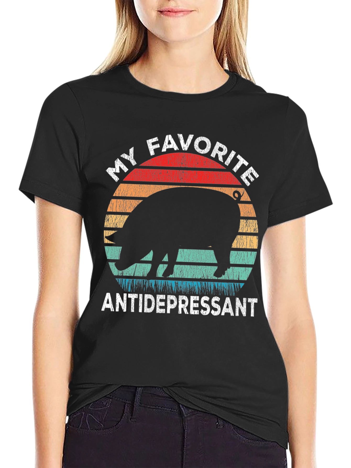 My Favorite Antidepressant Pig T-Shirt