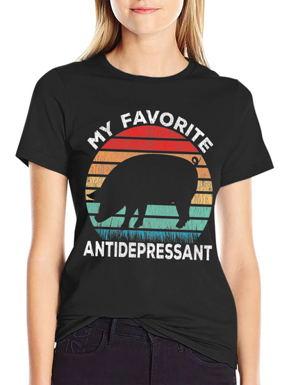 My Favorite Antidepressant Pig T-Shirt