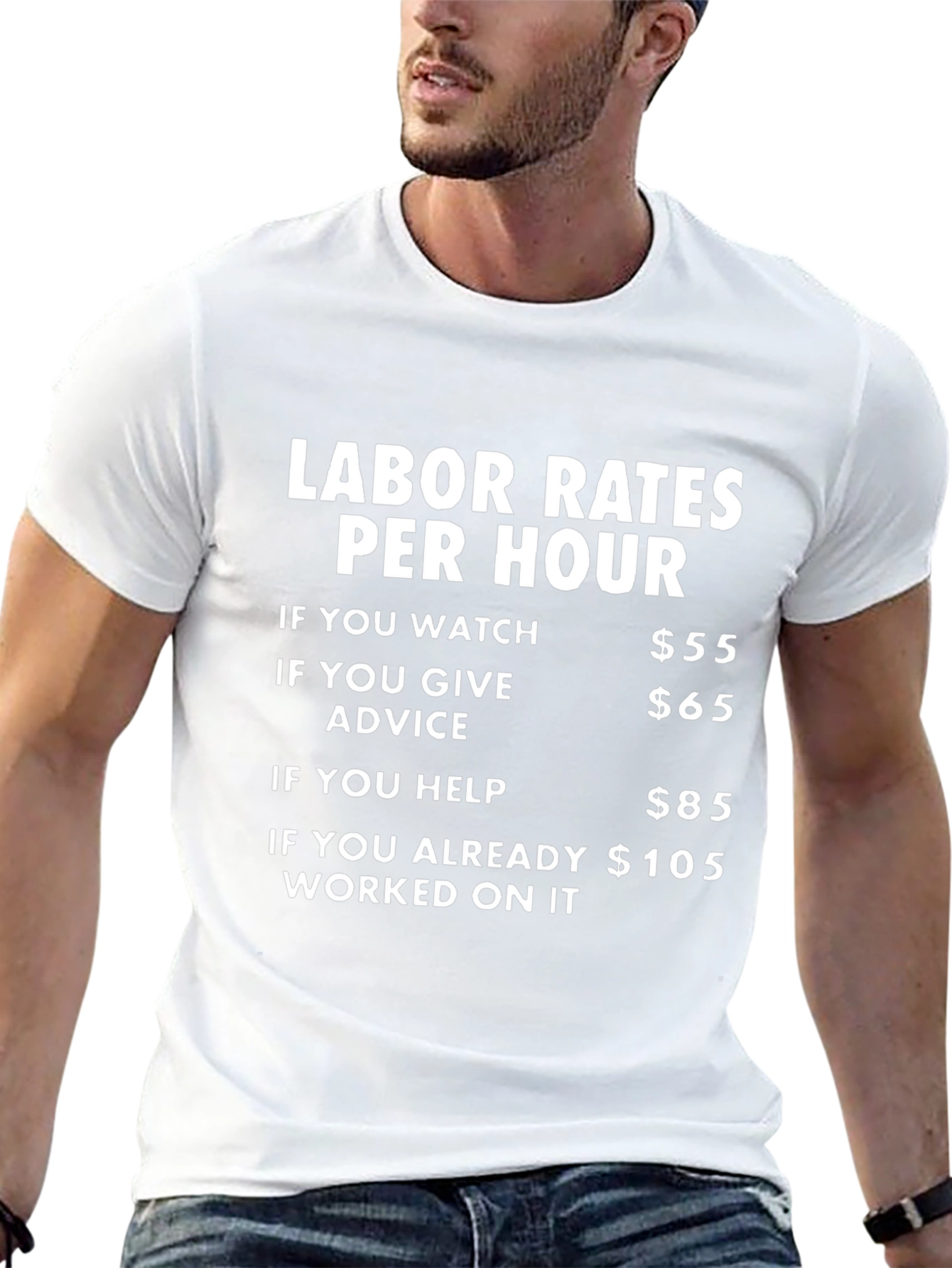 Labor Rates Per Hour Funny T-Shirt