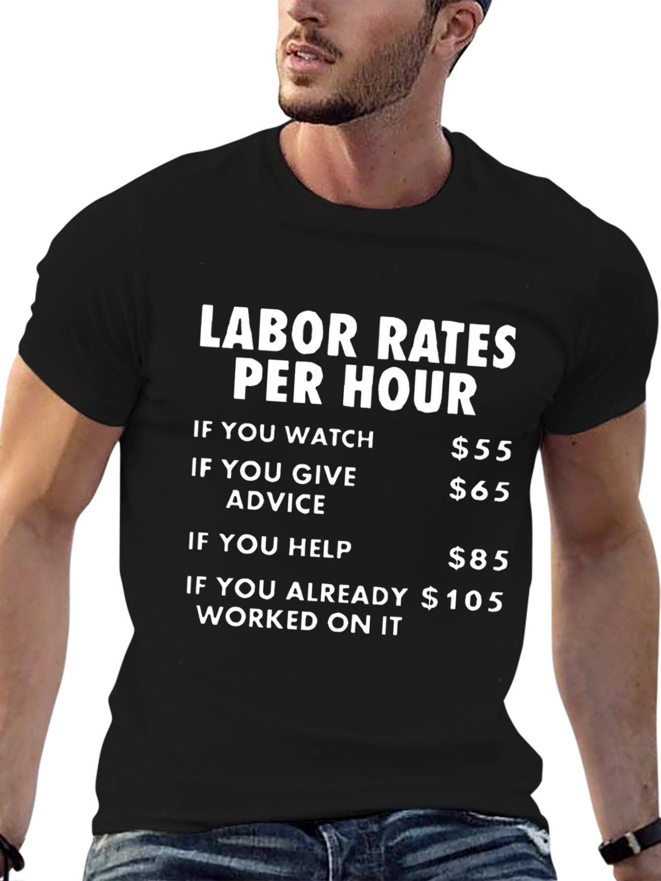Labor Rates Per Hour Funny T-Shirt