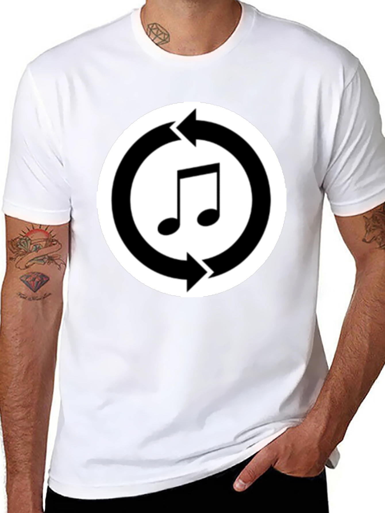 Musical Recycling Black T-Shirt