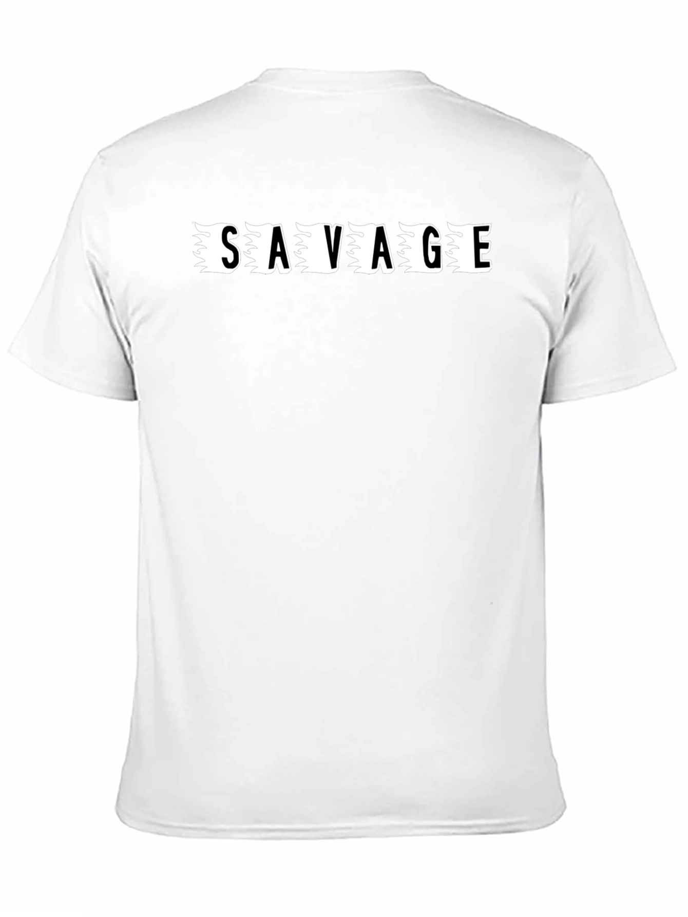 Savage Graphic Tee - Black Cotton Casual T-Shirt
