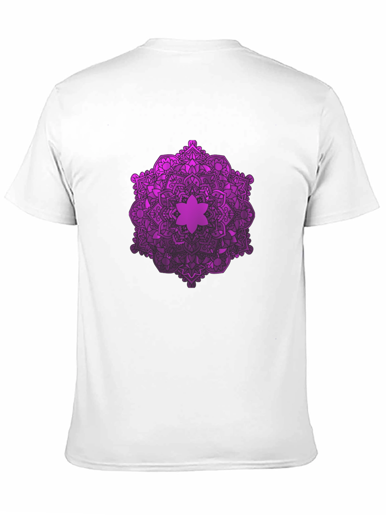 Purple Mandala Graphic Black T-Shirt