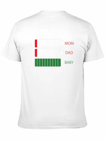 Family Battery Level T-Shirt - Mom Dad Baby