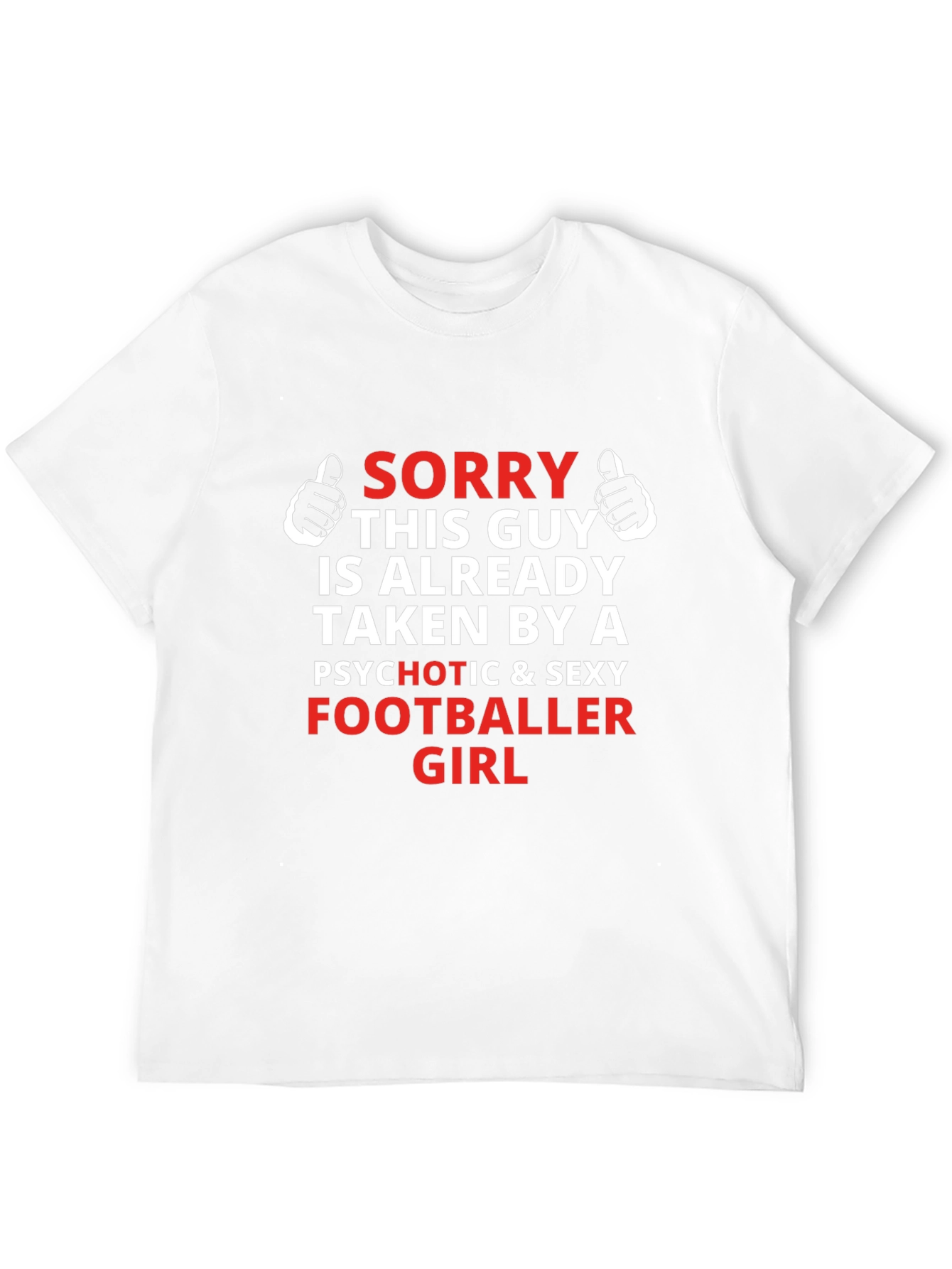 Funny Footballer Girlfriend Graphic T-Shirt