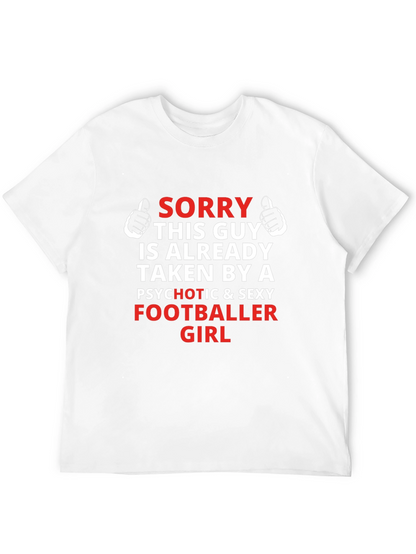Funny Footballer Girlfriend Graphic T-Shirt