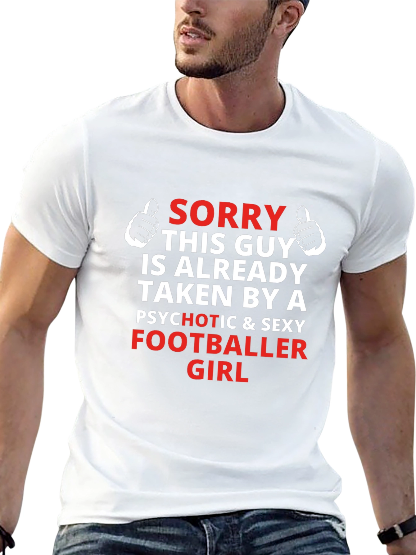 Funny Footballer Girlfriend Graphic T-Shirt
